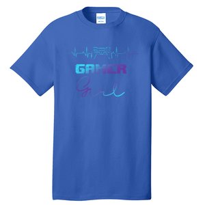 Gamer Heartbeat Video Games Controller Gaming Gift Tall T-Shirt