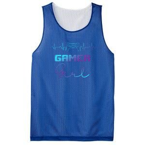 Gamer Heartbeat Video Games Controller Gaming Gift Mesh Reversible Basketball Jersey Tank