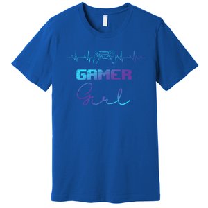 Gamer Heartbeat Video Games Controller Gaming Gift Premium T-Shirt