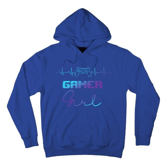 Gamer Heartbeat Video Games Controller Gaming Gift Tall Hoodie