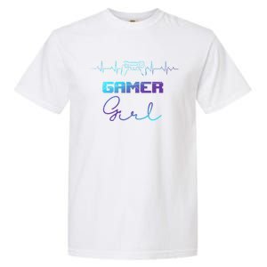 Gamer Heartbeat Video Games Controller Gaming Gift Garment-Dyed Heavyweight T-Shirt