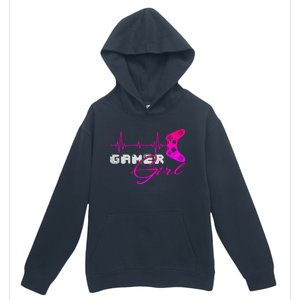 Gamer Heartbeat Video Games Controller Gaming Gift Urban Pullover Hoodie