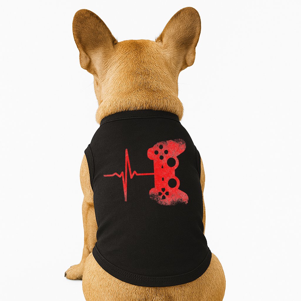 Gamer Heartbeat Video Games Gaming Doggie Tank