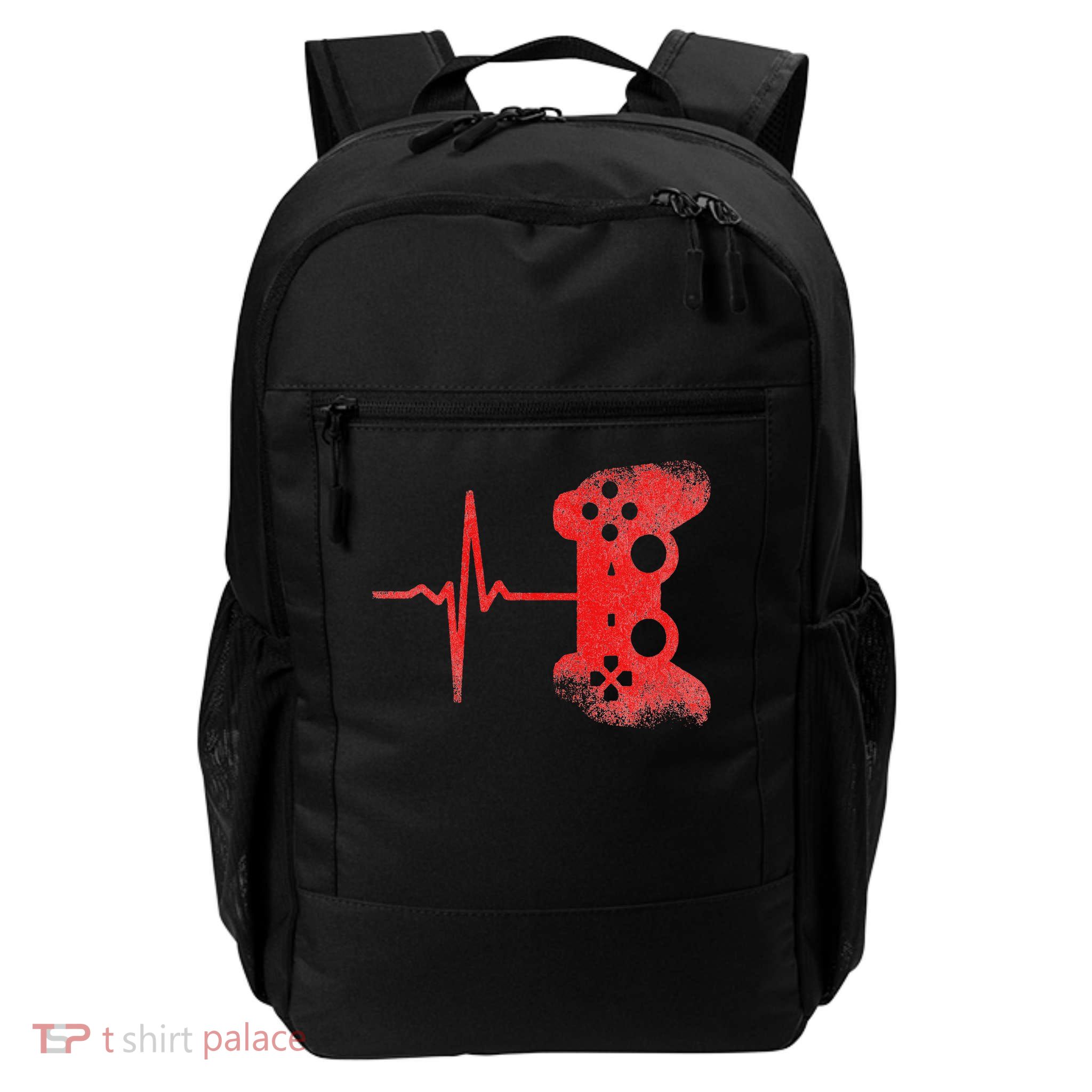 Gamer Heartbeat Video Games Gaming Backpack