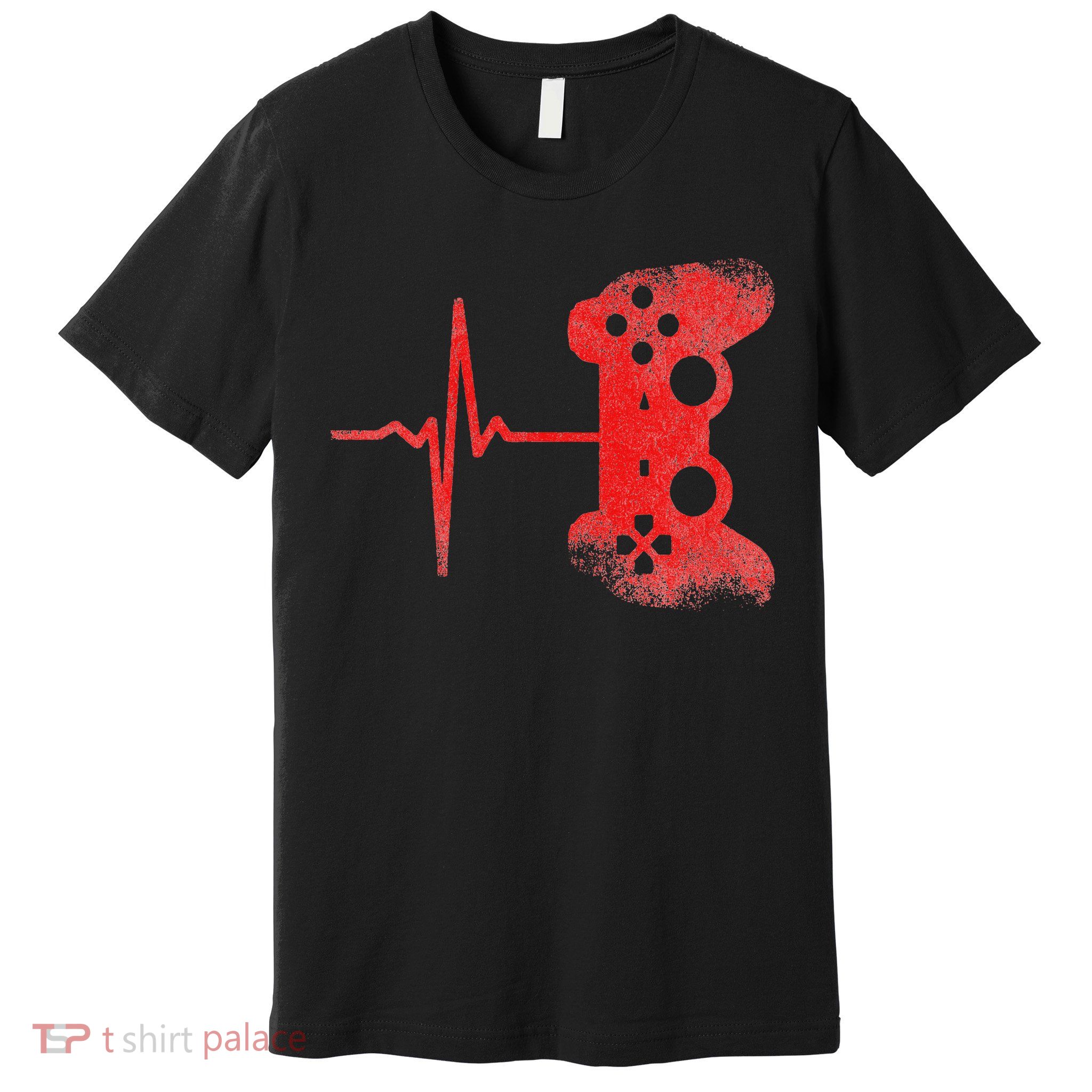 Gamer Heartbeat Video Games Gaming Premium T-Shirt