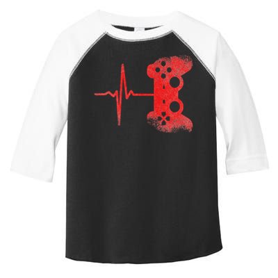 Gamer Heartbeat Video Games Gaming Toddler Fine Jersey T-Shirt