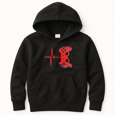 Gamer Heartbeat Video Games Gaming Kids Hoodie