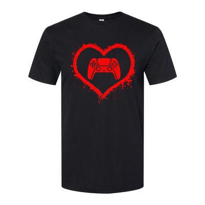 Gamer Heart Valentines Day Video Games Softstyle CVC T-Shirt