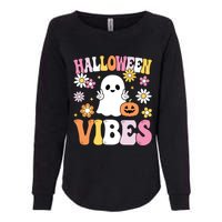 Groovy Halloween Vibes Costume Ghost Pumpkin Womens California Wash Sweatshirt