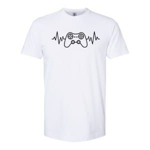 Gamer Heartbeat Video Game Controller Gaming Valentines Gift Softstyle CVC T-Shirt