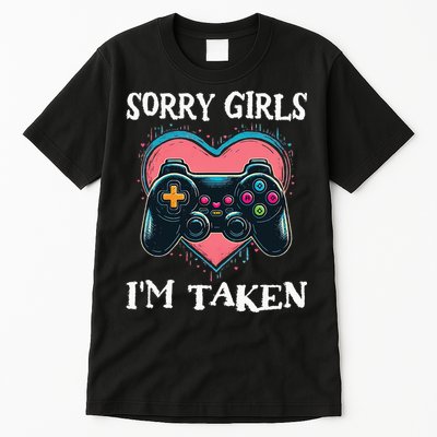 Gamer Heart Valentines Day Video Games Tall T-Shirt