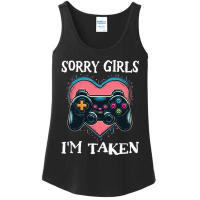 Gamer Heart Valentines Day Video Games Ladies Essential Tank