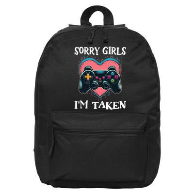 Gamer Heart Valentines Day Video Games 16 in Basic Backpack