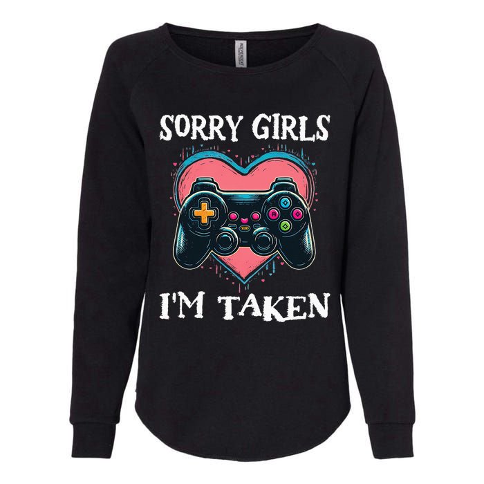 Gamer Heart Valentines Day Video Games Womens California Wash Sweatshirt