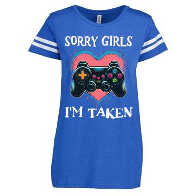 Gamer Heart Valentines Day Video Games Enza Ladies Jersey Football T-Shirt