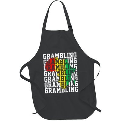 Grambling Hbcu With Africa Historical Black College Alumni Full-Length Apron With Pockets