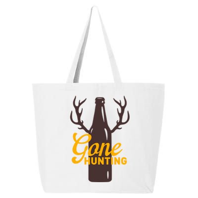 Gone Hunting With Beer Bottle With Deer Antlers Gift 25L Jumbo Tote