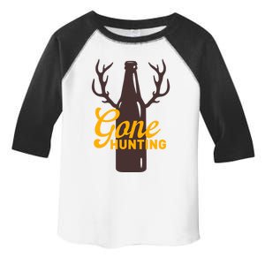 Gone Hunting With Beer Bottle With Deer Antlers Gift Toddler Fine Jersey T-Shirt