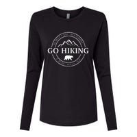 Go Hiking Worst Case Scenario A Bear Kills You Camping Womens Cotton Relaxed Long Sleeve T-Shirt