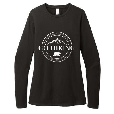 Go Hiking Worst Case Scenario A Bear Kills You Camping Womens CVC Long Sleeve Shirt