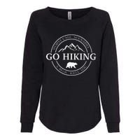 Go Hiking Worst Case Scenario A Bear Kills You Camping Womens California Wash Sweatshirt