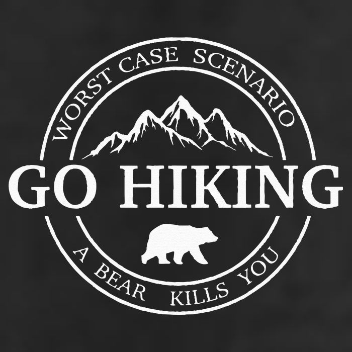 Go Hiking Worst Case Scenario A Bear Kills You Camping Adult Drive Performance Visor
