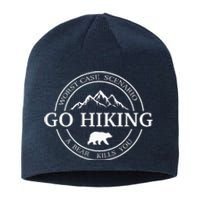 Go Hiking Worst Case Scenario A Bear Kills You Camping Sustainable Beanie