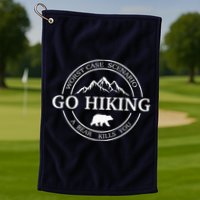 Go Hiking Worst Case Scenario A Bear Kills You Camping Golf Towel