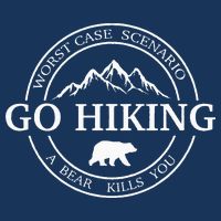 Go Hiking Worst Case Scenario A Bear Kills You Camping Golf Towel