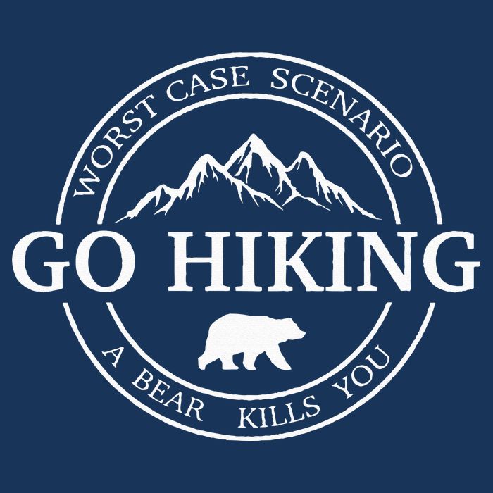 Go Hiking Worst Case Scenario A Bear Kills You Camping Golf Towel