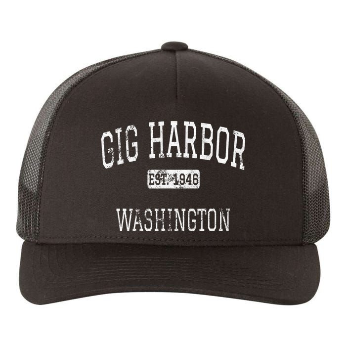 Gig Harbor Washington WA Vintage Yupoong Adult 5-Panel Trucker Hat