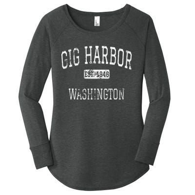 Gig Harbor Washington WA Vintage Women's Perfect Tri Tunic Long Sleeve Shirt