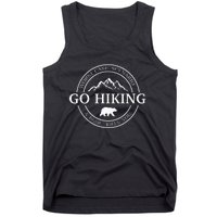 Go Hiking Worst Case Scenario A Bear Kills You Camping Tank Top