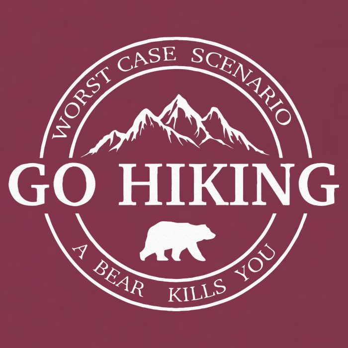 Go Hiking Worst Case Scenario A Bear Kills You Camping 16oz Travel Tumbler