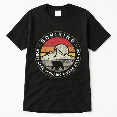 Go Hiking Worst Case Scenario A Bear Kills You Mountain Love Tall T-Shirt