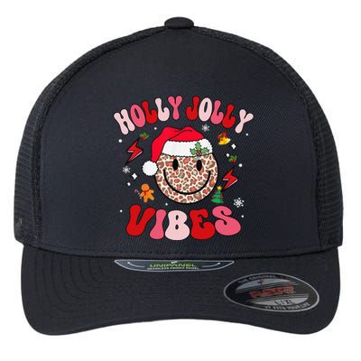 Groovy Holly Xmas Jolly Vibes Pin.K Christmas Xmas Flexfit Unipanel Trucker Cap