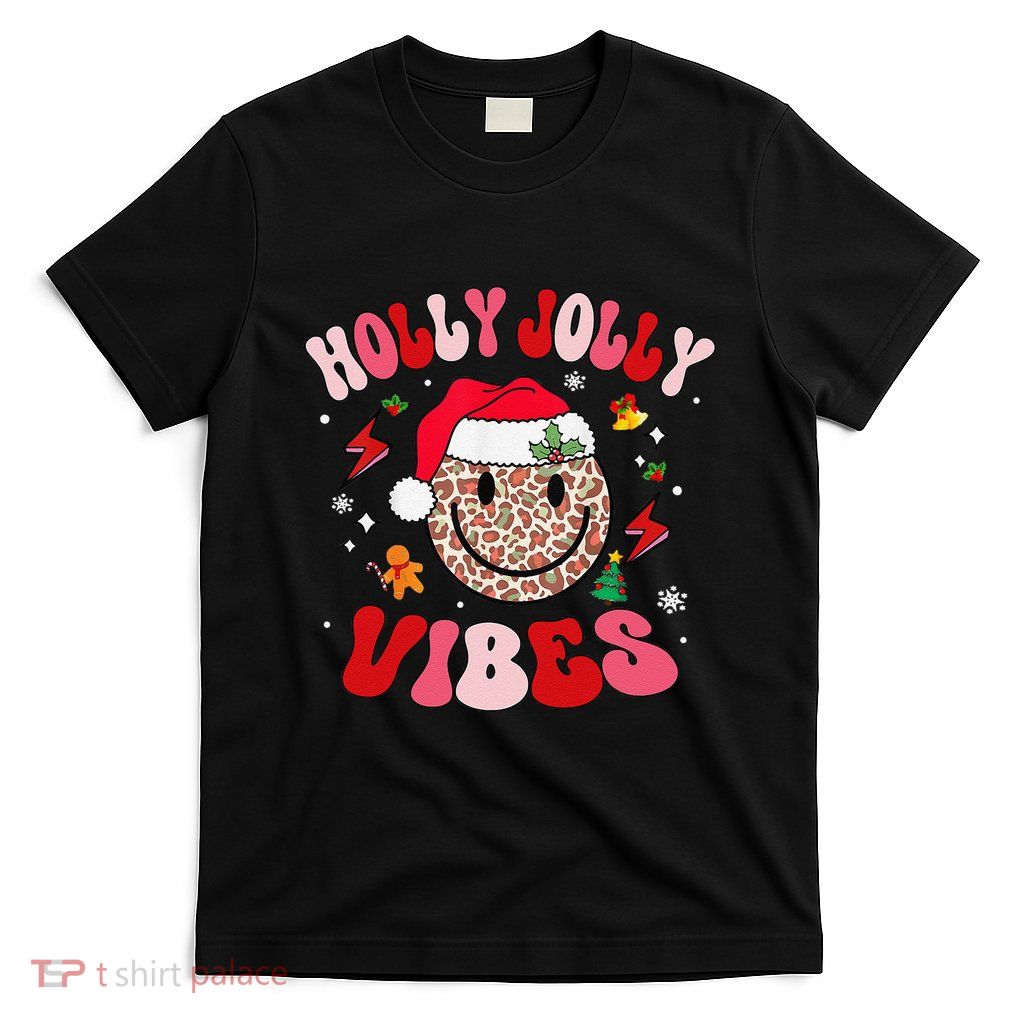 Groovy Holly Xmas Jolly Vibes Pin.K Christmas Xmas T-Shirt