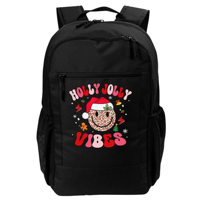 Groovy Holly Xmas Jolly Vibes Pin.K Christmas Xmas Daily Commute Backpack