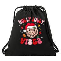 Groovy Holly Xmas Jolly Vibes Pin.K Christmas Xmas Drawstring Bag