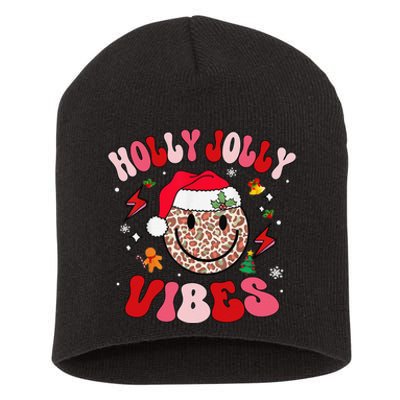 Groovy Holly Xmas Jolly Vibes Pin.K Christmas Xmas Short Acrylic Beanie