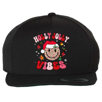 Groovy Holly Xmas Jolly Vibes Pin.K Christmas Xmas Wool Snapback Cap