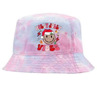 Groovy Holly Xmas Jolly Vibes Pin.K Christmas Xmas Tie-Dyed Bucket Hat