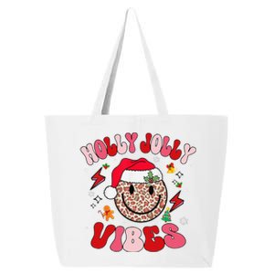 Groovy Holly Xmas Jolly Vibes Pin.K Christmas Xmas 25L Jumbo Tote