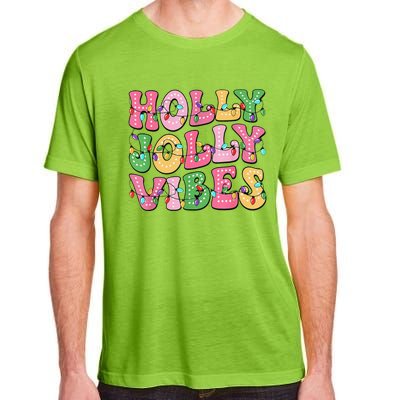 Groovy Holly Xmas Jolly Vibes Pin.K Christmas Xmas Adult ChromaSoft Performance T-Shirt