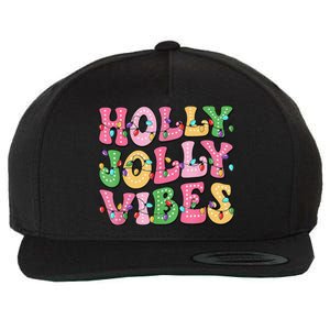 Groovy Holly Xmas Jolly Vibes Pin.K Christmas Xmas Wool Snapback Cap