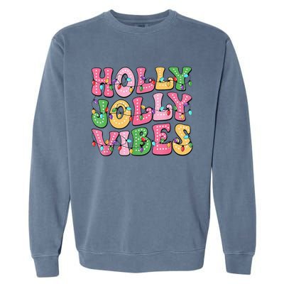 Groovy Holly Xmas Jolly Vibes Pin.K Christmas Xmas Garment-Dyed Sweatshirt