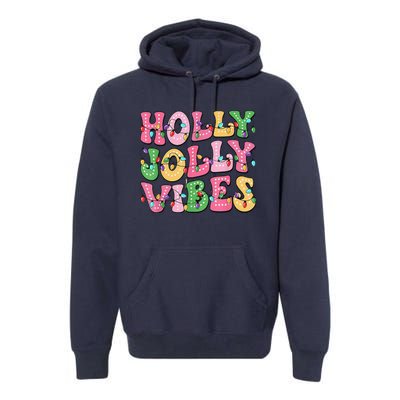 Groovy Holly Xmas Jolly Vibes Pin.K Christmas Xmas Premium Hoodie