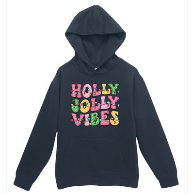 Groovy Holly Xmas Jolly Vibes Pin.K Christmas Xmas Urban Pullover Hoodie