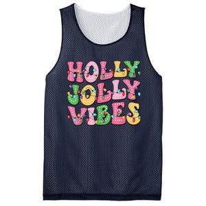 Groovy Holly Xmas Jolly Vibes Pin.K Christmas Xmas Mesh Reversible Basketball Jersey Tank