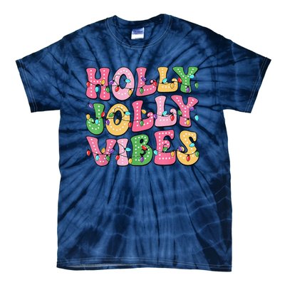 Groovy Holly Xmas Jolly Vibes Pin.K Christmas Xmas Tie-Dye T-Shirt